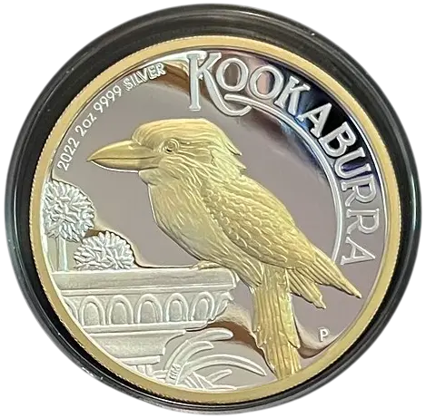Zilveren munt Kookaburra;