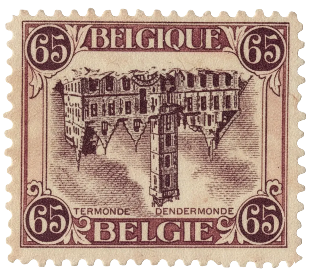 Omgekeerde Dendermonde postzegel