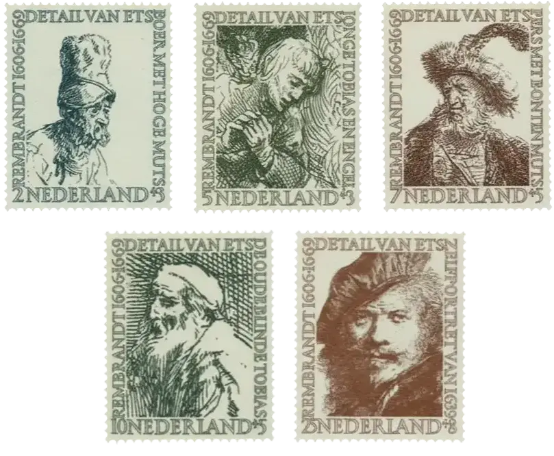 Postzegels Rembrandt